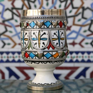 Moroccan King's Cup of Fes Pottery